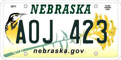 NE license plate AOJ423