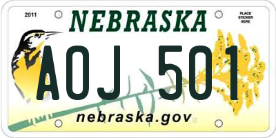 NE license plate AOJ501