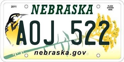 NE license plate AOJ522