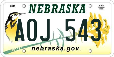 NE license plate AOJ543
