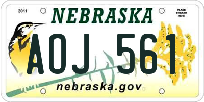 NE license plate AOJ561