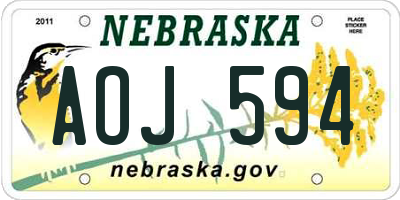 NE license plate AOJ594