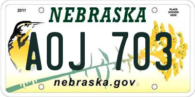 NE license plate AOJ703