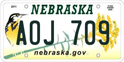 NE license plate AOJ709
