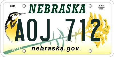 NE license plate AOJ712