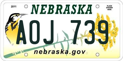 NE license plate AOJ739