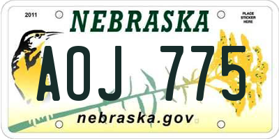 NE license plate AOJ775