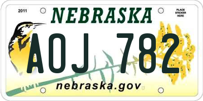 NE license plate AOJ782