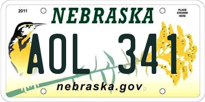 NE license plate AOL341