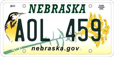 NE license plate AOL459