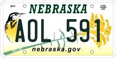 NE license plate AOL591