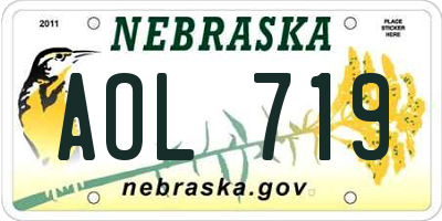 NE license plate AOL719