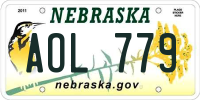 NE license plate AOL779