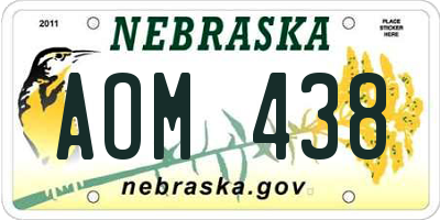 NE license plate AOM438
