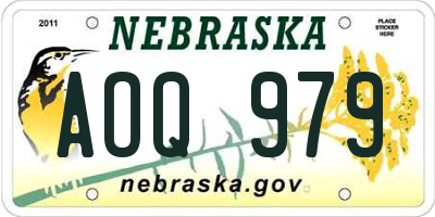 NE license plate AOQ979