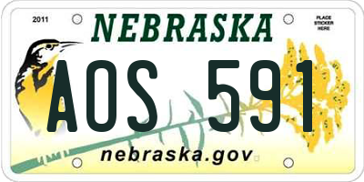NE license plate AOS591