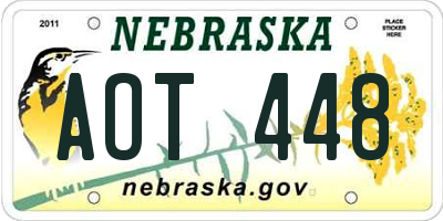 NE license plate AOT448