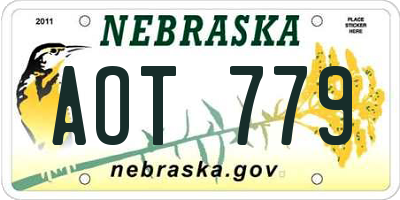NE license plate AOT779