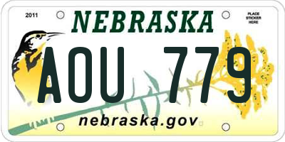 NE license plate AOU779