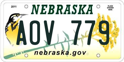 NE license plate AOV779