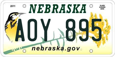 NE license plate AOY895