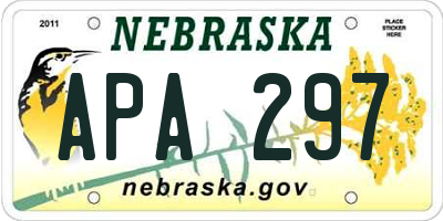 NE license plate APA297