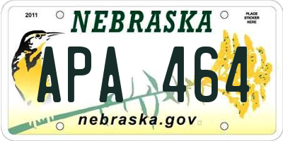 NE license plate APA464