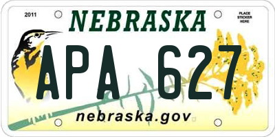 NE license plate APA627