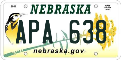 NE license plate APA638