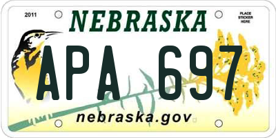 NE license plate APA697