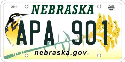 NE license plate APA901