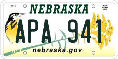 NE license plate APA941