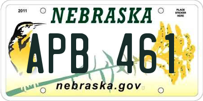 NE license plate APB461