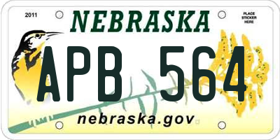 NE license plate APB564