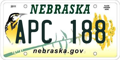 NE license plate APC188