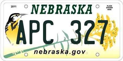 NE license plate APC327