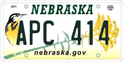 NE license plate APC414
