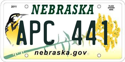 NE license plate APC441