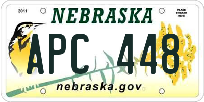 NE license plate APC448