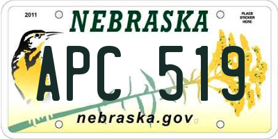 NE license plate APC519