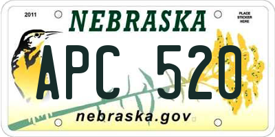 NE license plate APC520