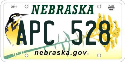 NE license plate APC528