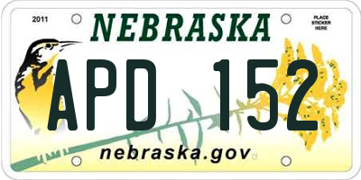 NE license plate APD152
