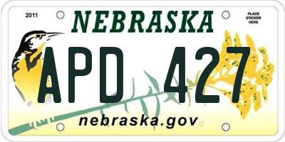 NE license plate APD427