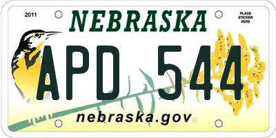 NE license plate APD544