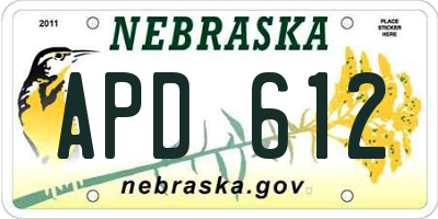 NE license plate APD612