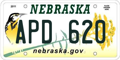 NE license plate APD620