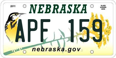 NE license plate APF159