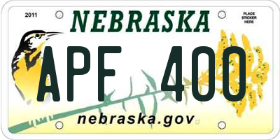 NE license plate APF400