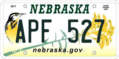 NE license plate APF527